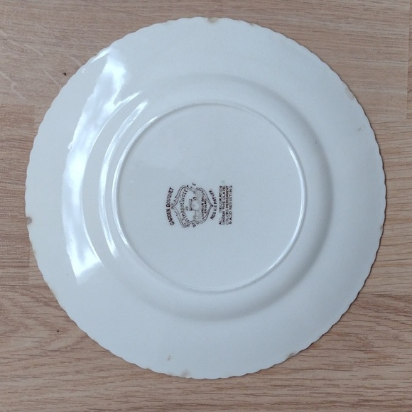 Plates Windsor Ware Garden Bouquet Made in England Two 8 inch diameter Vintage - Picture 4 of 5